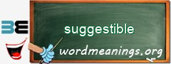 WordMeaning blackboard for suggestible